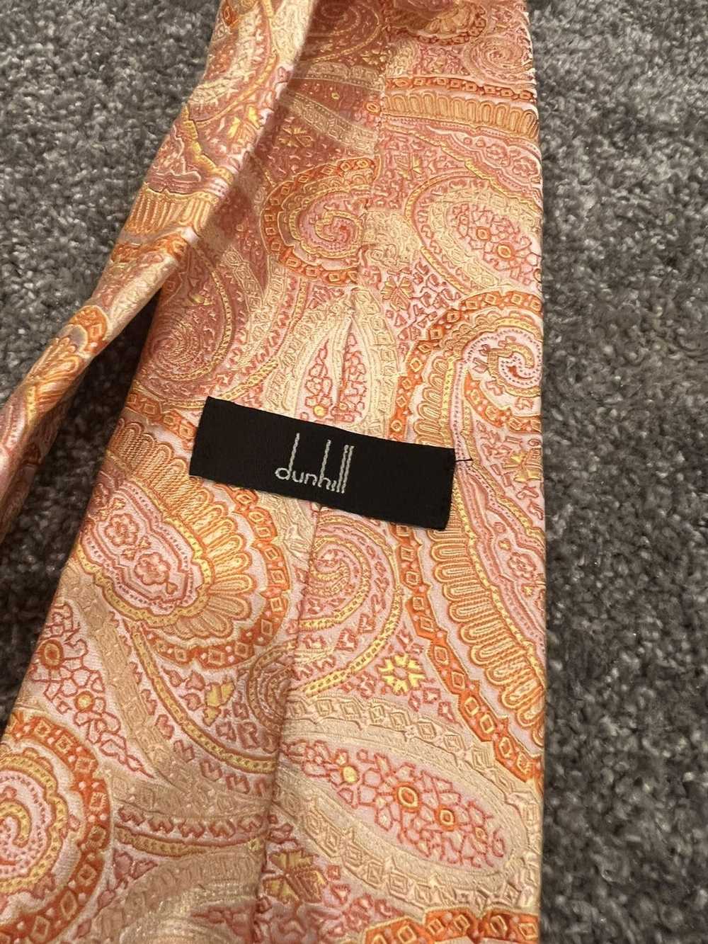 Alfred Dunhill Dunhill Orange Patterned Tie - image 4