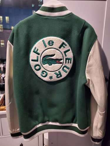 Lacoste Green Golf Le Fleur* Edition Varsity Bomber Jacket for Men