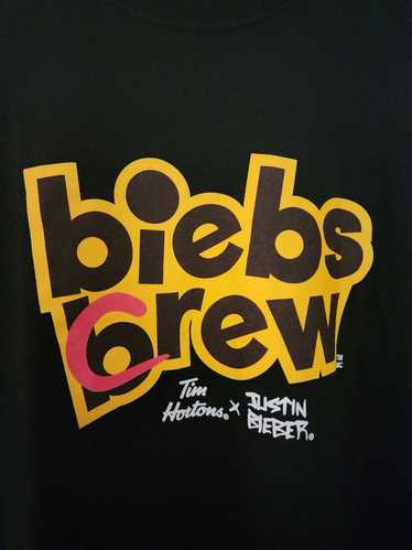 Justin Bieber Biebs Brew Crew Tim Hortons T Shirt Men XS S50