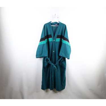 Vintage 70s Sears Roebuck hot Mens Striped Belted Lounge Robe One Size 1970s