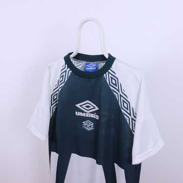 Umbro Pro Training Vintage Jersey White Black Big Logo Polyester