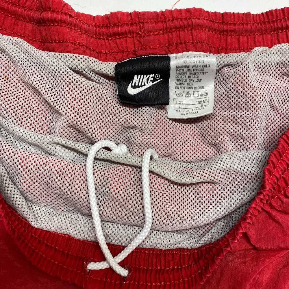 Nike × Vintage NIKE y2k light red swim trunks sho… - image 3