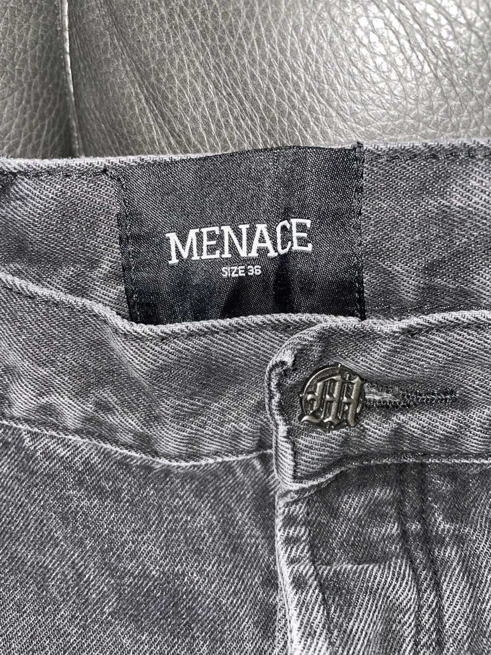 Menace Distressed Stencil Denim Pants Menace LA - image 3