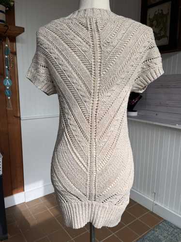 Other Tan Short Sleeve Sweater With Speckles of Pi