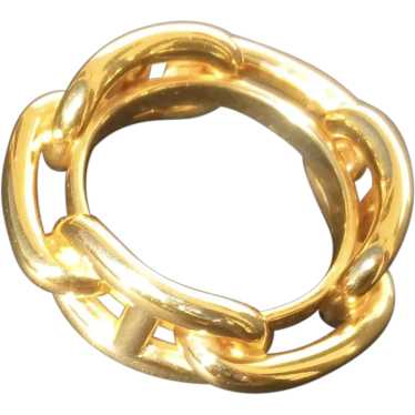 Hermès Vintage Gold Giant Hook Scarf Ring
