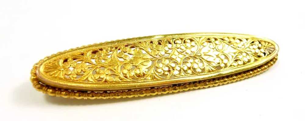 Powerful Austro Hungarian Pierced Gold Brooch c.1… - image 3