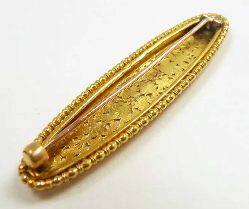 Powerful Austro Hungarian Pierced Gold Brooch c.1… - image 6