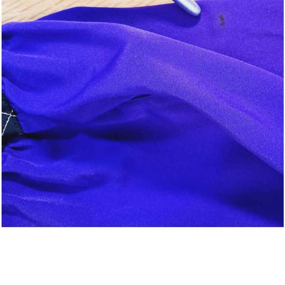 Vintage 80s Purple Balloon Sleeve Blouse Women Si… - image 5