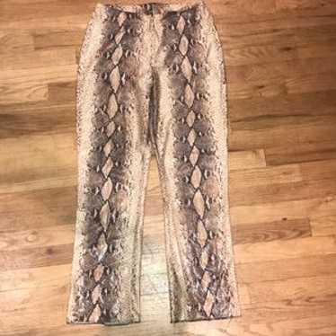 Stretch Python Print Embossed Bootleg Pant - image 1