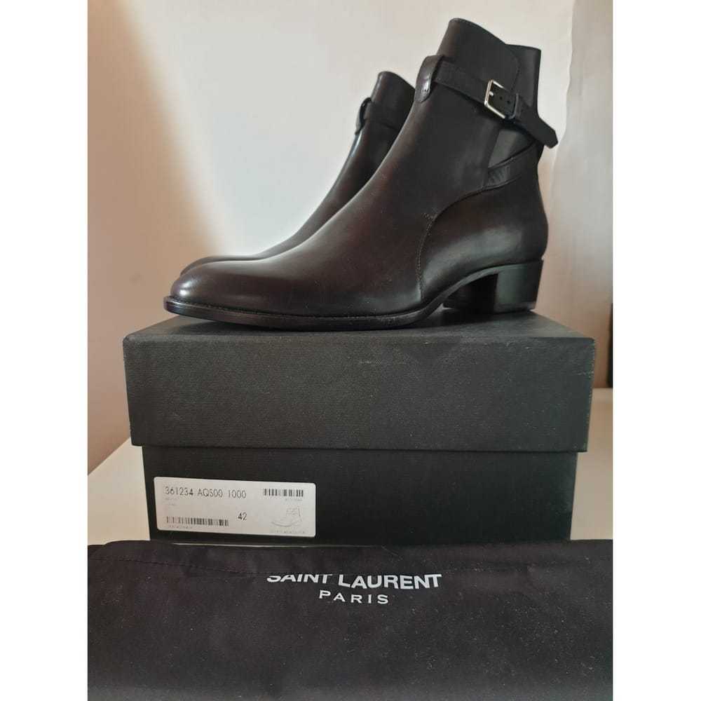 Saint Laurent Wyatt Jodphur leather boots - image 10