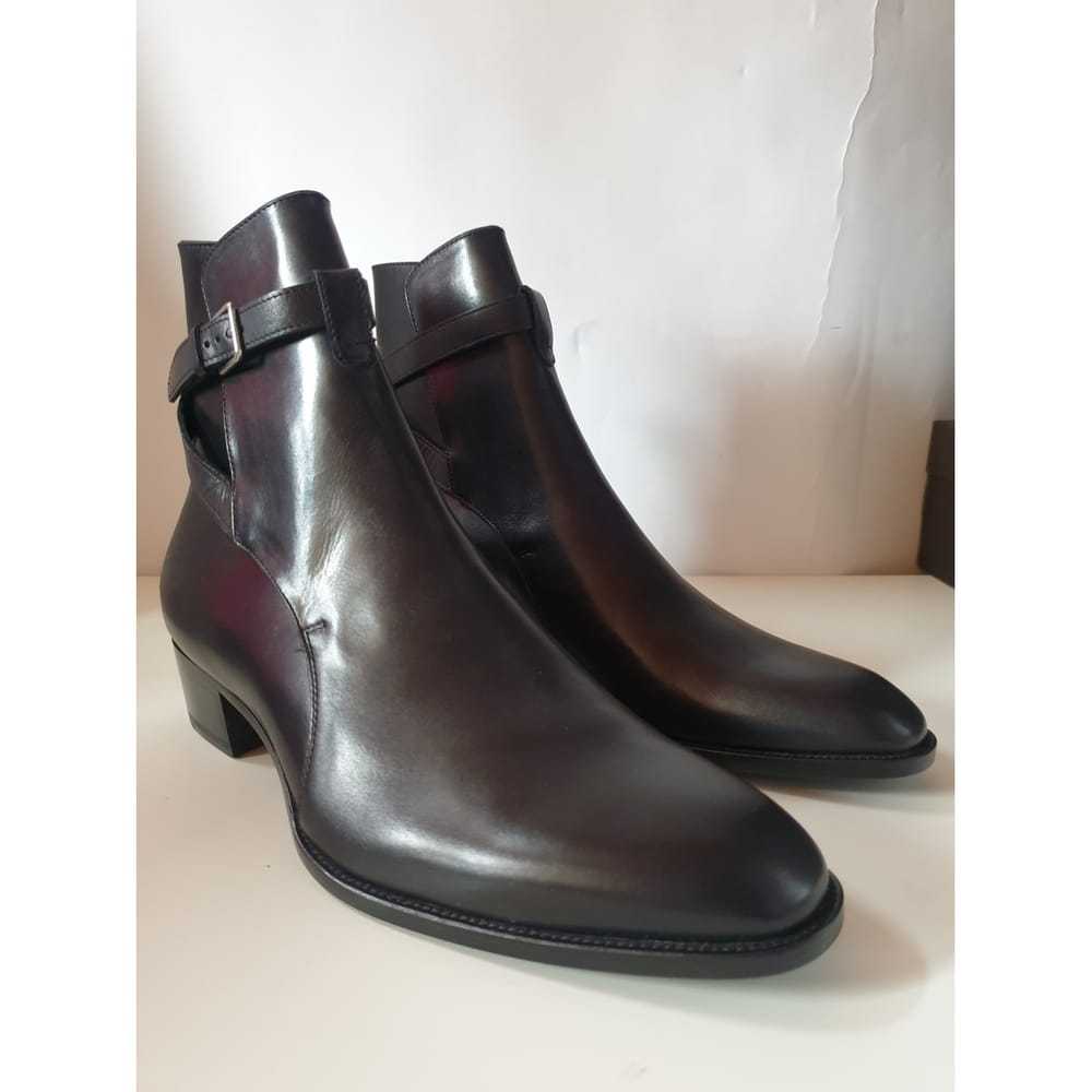 Saint Laurent Wyatt Jodphur leather boots - image 3