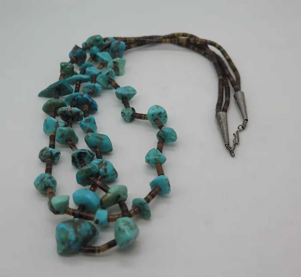 Vintage Native American Turquoise Two Strand Ster… - image 2