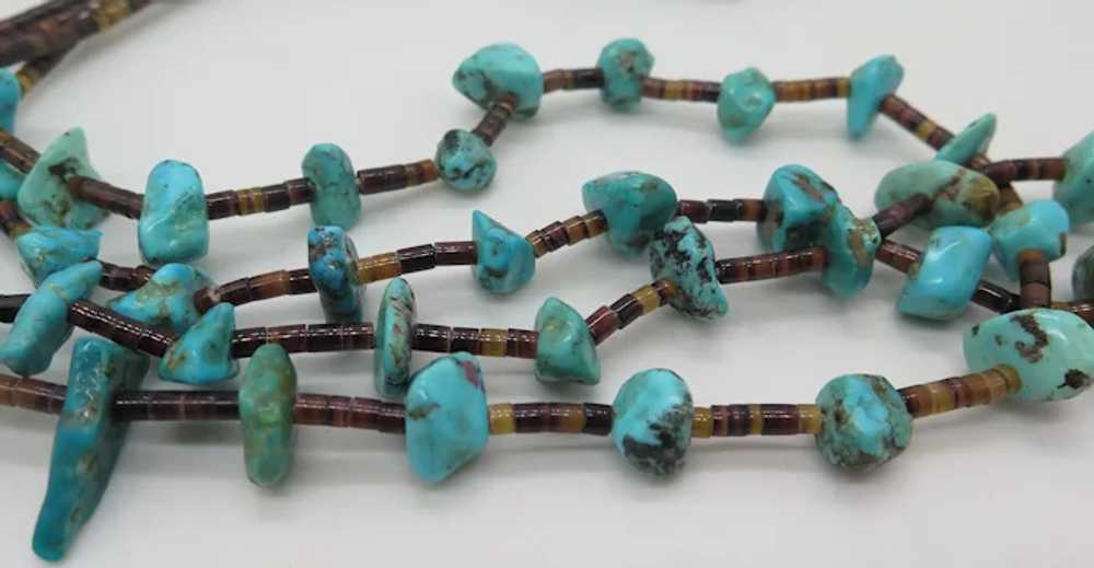 Vintage Native American Turquoise Two Strand Ster… - image 3