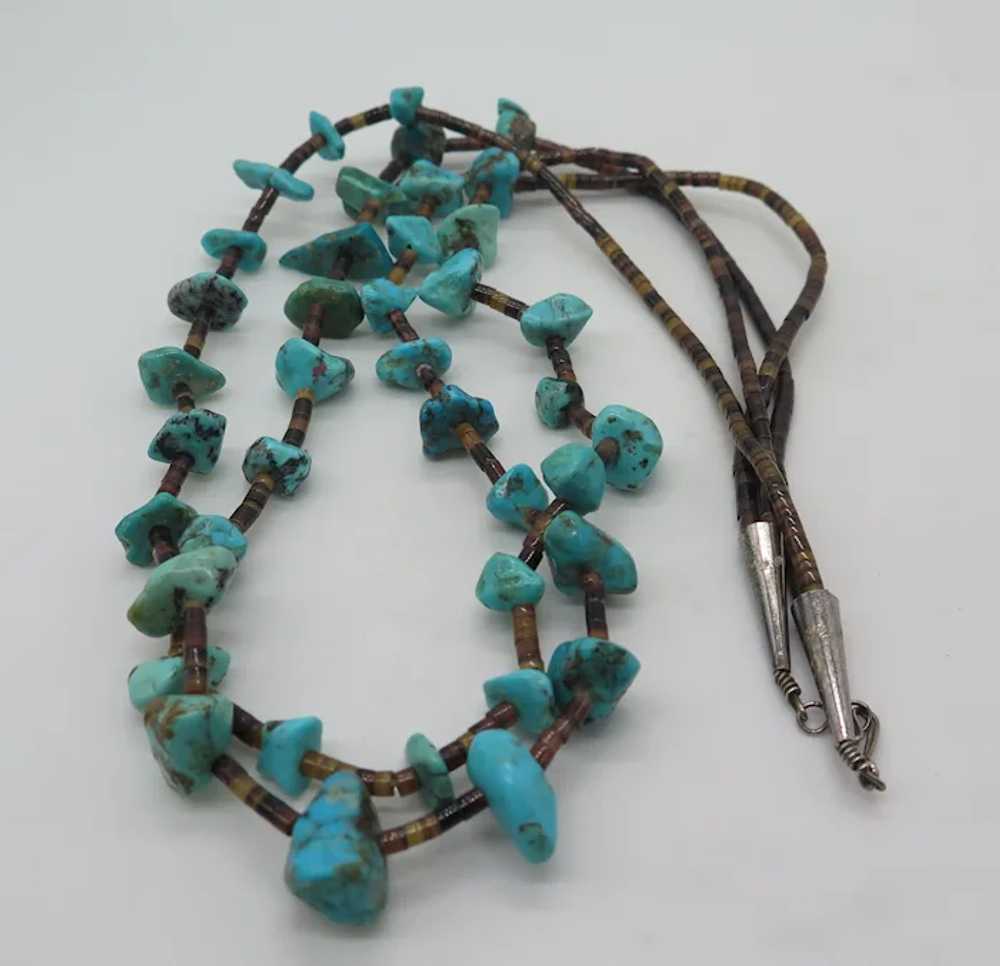 Vintage Native American Turquoise Two Strand Ster… - image 5