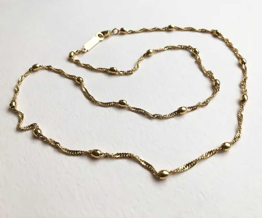 Dainty gold chain necklace Napier, 60s vintage ba… - image 10