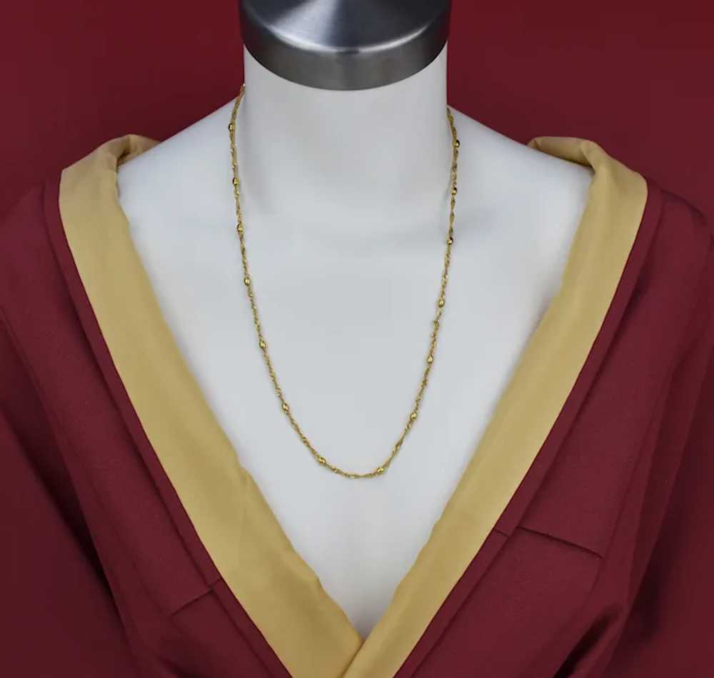 Dainty gold chain necklace Napier, 60s vintage ba… - image 2