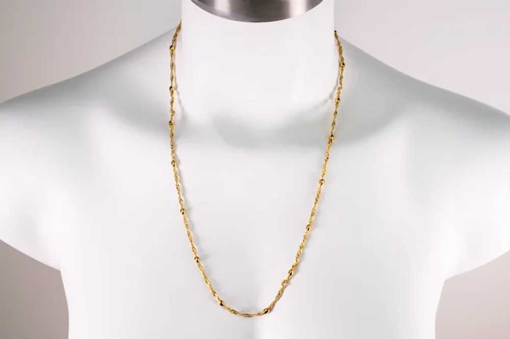 Dainty gold chain necklace Napier, 60s vintage ba… - image 9