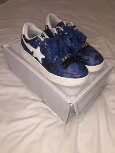 Bape A Bathing Ape Navy Blue Camo Bapesta