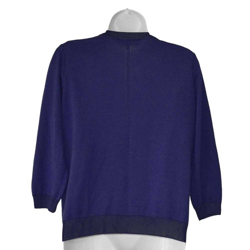 St. John Couture ST JOHN Navy Blue Wool & Silk Bl… - image 3