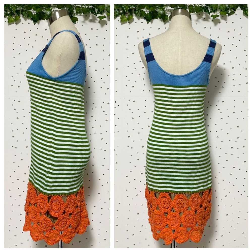 Prada Prada Striped Floral Lace Sleeveless Knit T… - image 5
