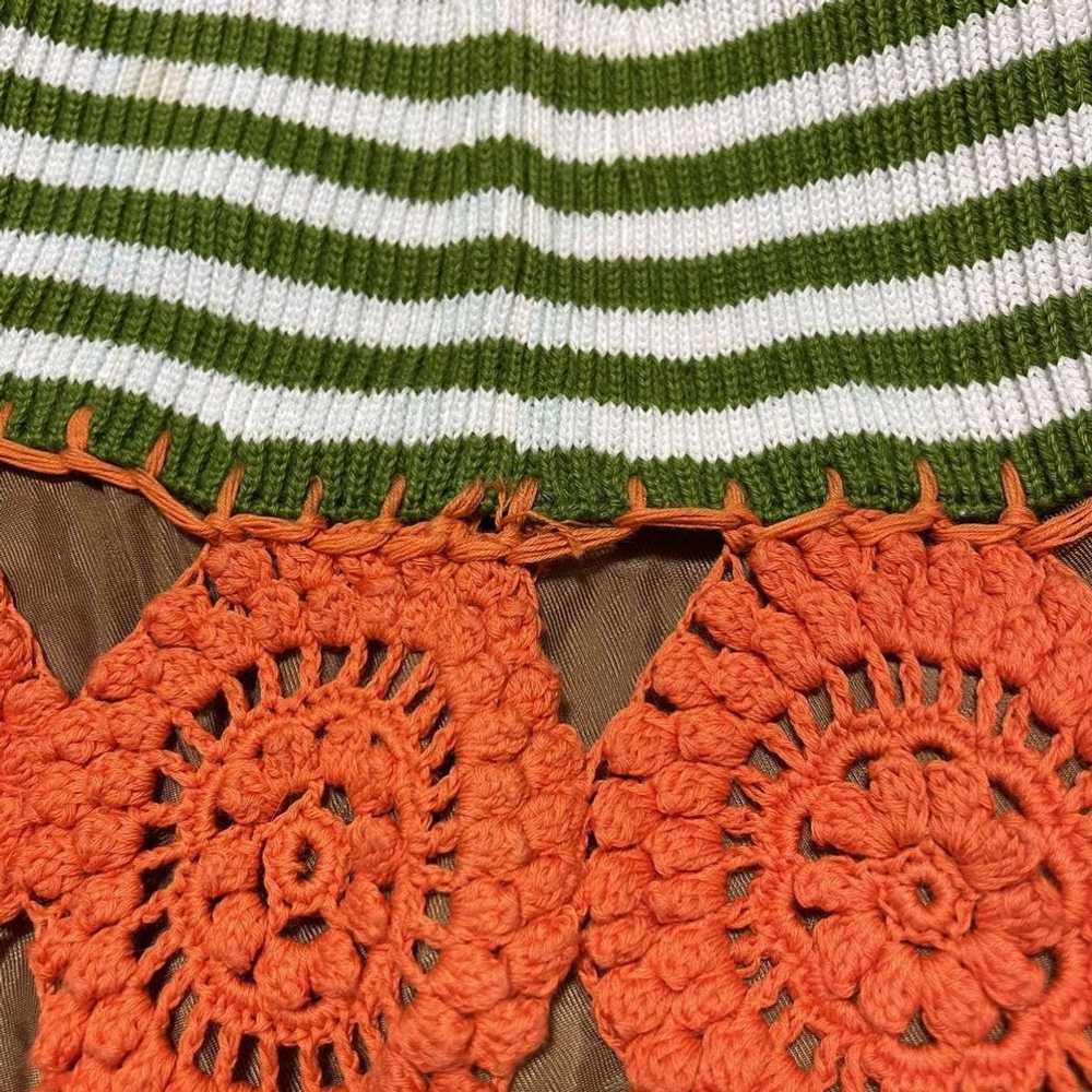 Prada Prada Striped Floral Lace Sleeveless Knit T… - image 8