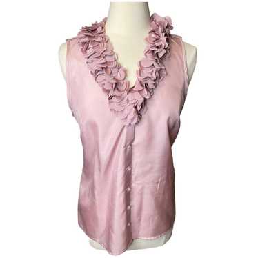 Ann Taylor Ann Taylor Ruffled Collar Silk Blouse … - image 1