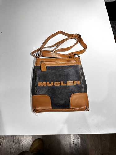 Thierry Mugler Purse, wallet, case Black Leather Cloth ref.40156