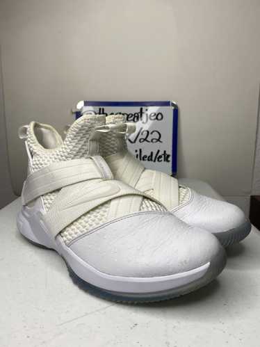 Nike lebron soldier 12 triple white on sale