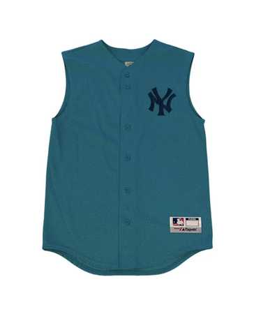 NEW YORK YANKEES JERSEY BASEBALL MAJESTIC BLUE SHIRT MENS SIZE XL