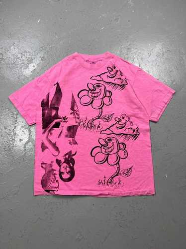 Art × Vintage Kenny Scharf Pink Shirt Size Large - image 1