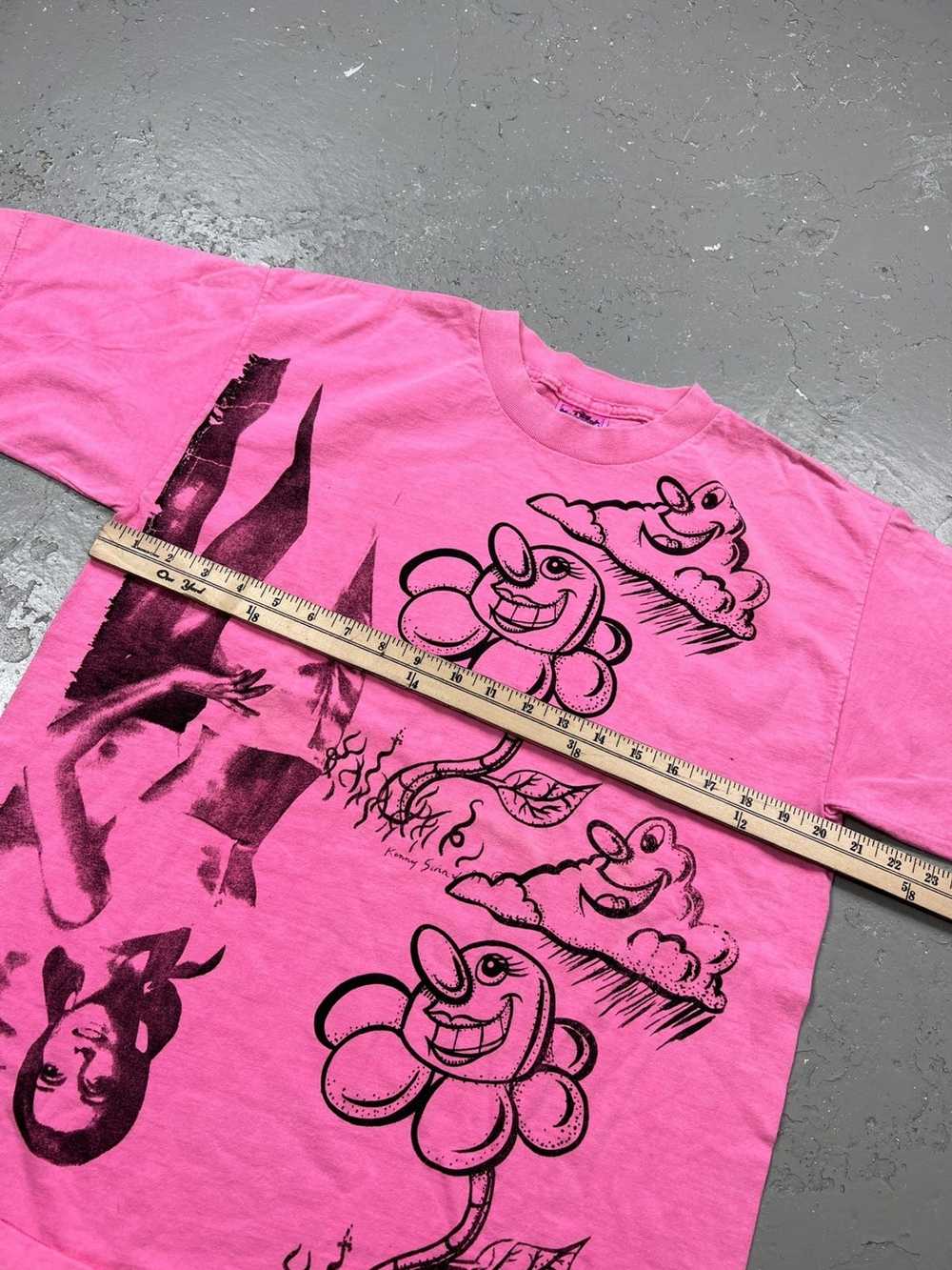 Art × Vintage Kenny Scharf Pink Shirt Size Large - image 3