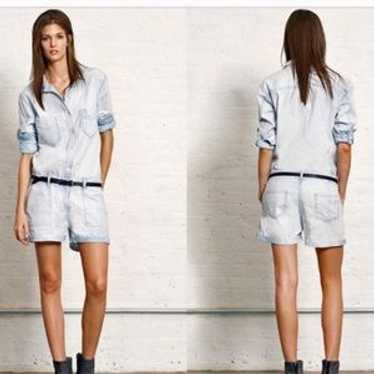 Rag & Bone Jean Chambray Romper Size Medium - image 1