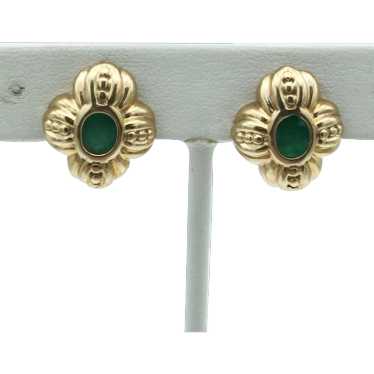 10KY Emerald Earrings