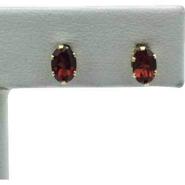 14KY Garnet Earrings