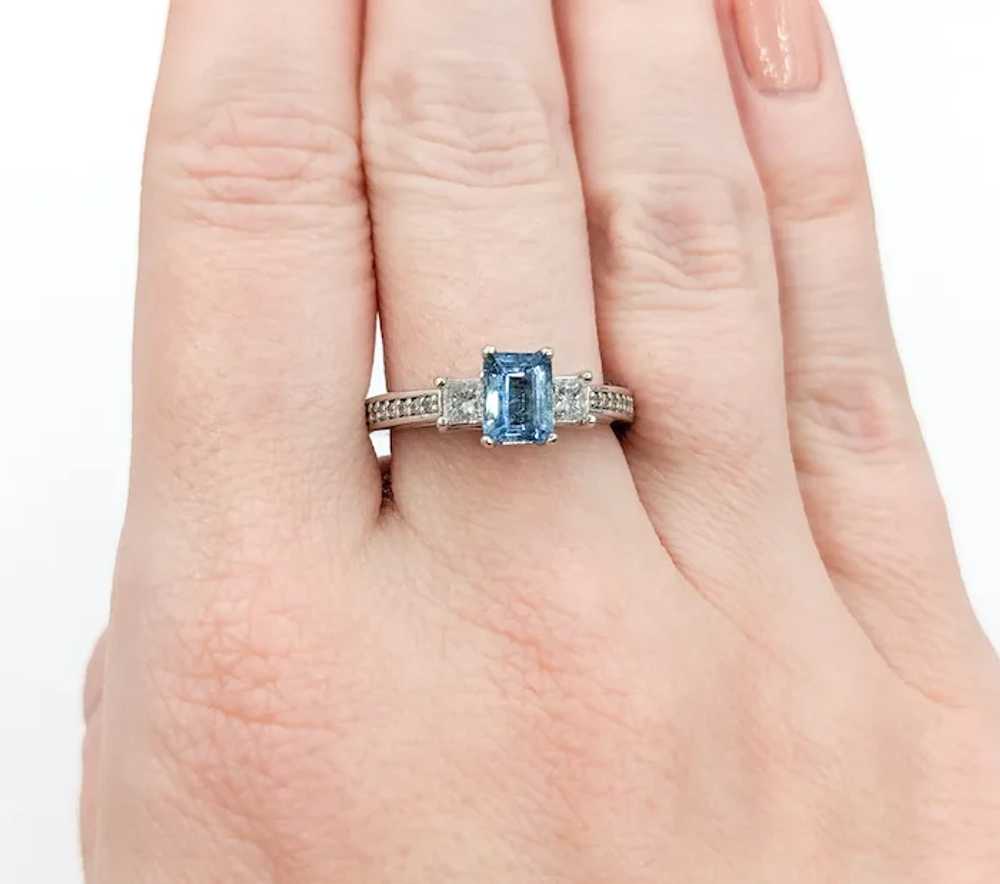 Timeless .83ct Aquamarine & Diamond Ring - image 4