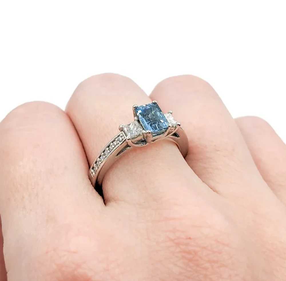 Timeless .83ct Aquamarine & Diamond Ring - image 5
