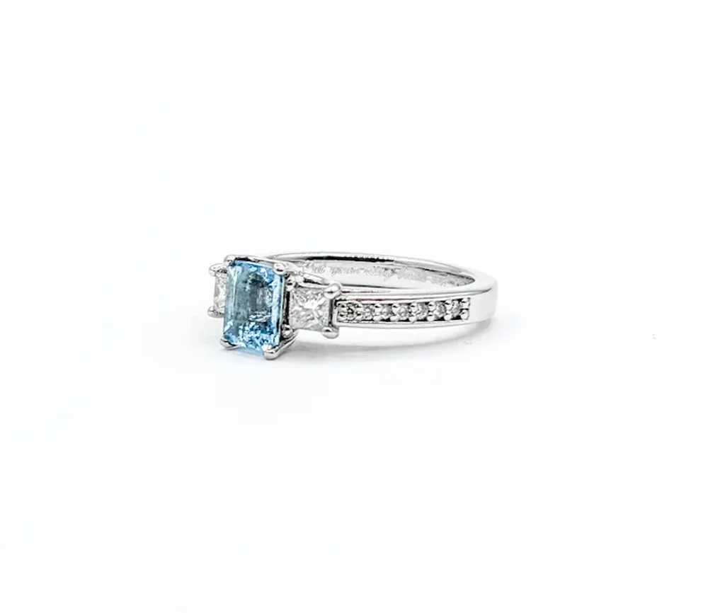 Timeless .83ct Aquamarine & Diamond Ring - image 7