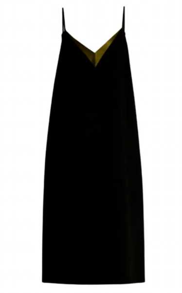 Lanvin Black Silk Satin Slip Dress