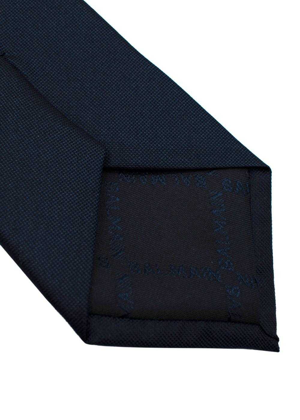 Managed by hewi Balmain Navy Woven Silk Tie - image 5