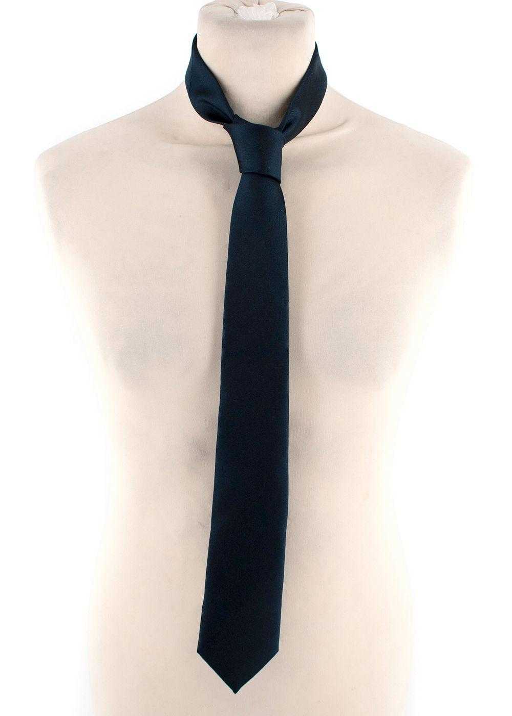 Managed by hewi Balmain Navy Woven Silk Tie - image 6