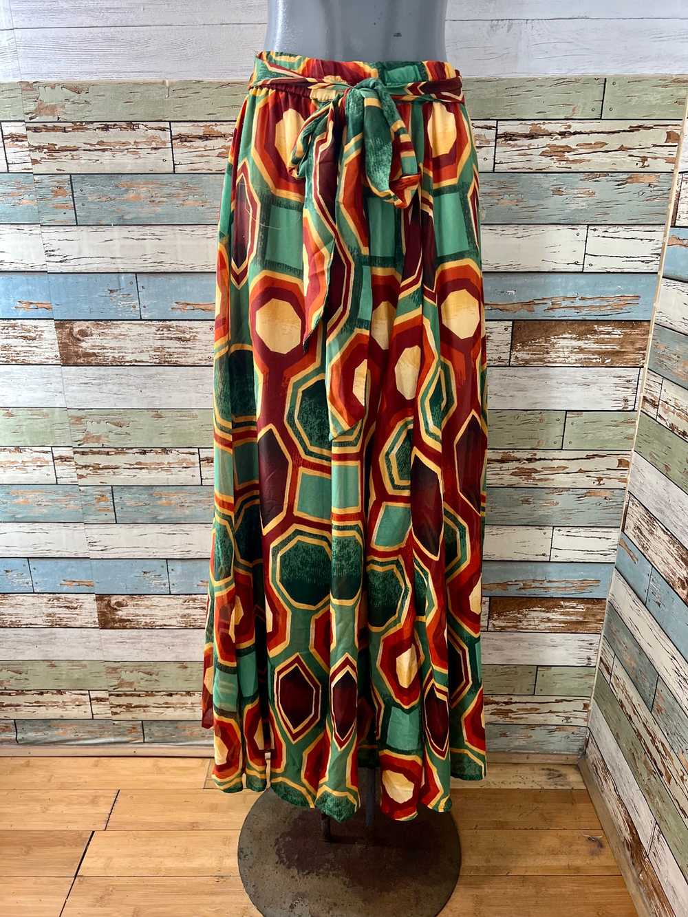 00’s Revival 80’s Fall Print Maxi Skirt - image 1