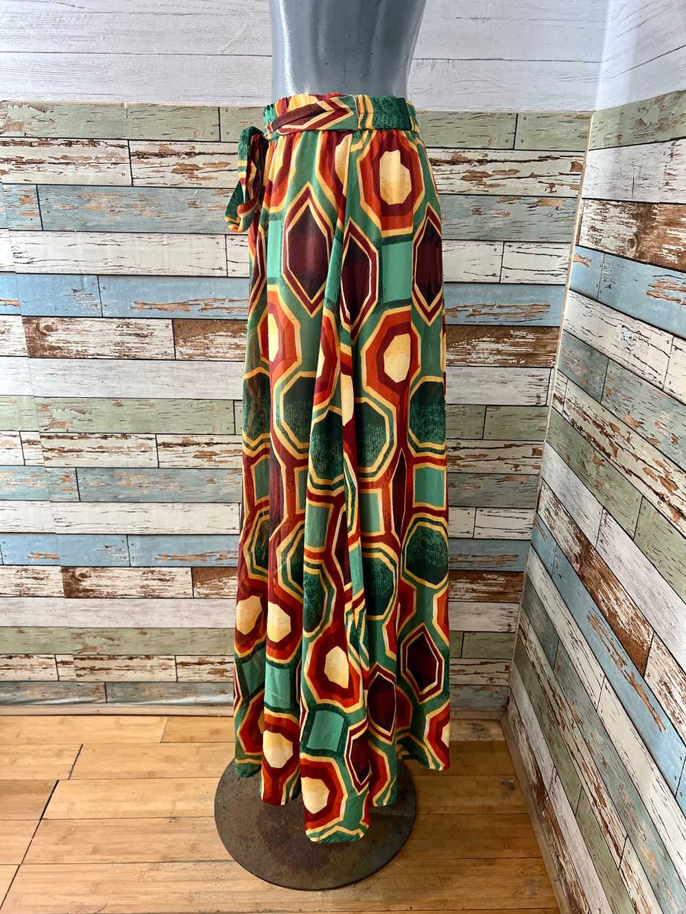 00’s Revival 80’s Fall Print Maxi Skirt - image 6