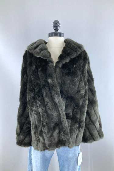 Vintage 1950s Faux Fur Cape - image 1