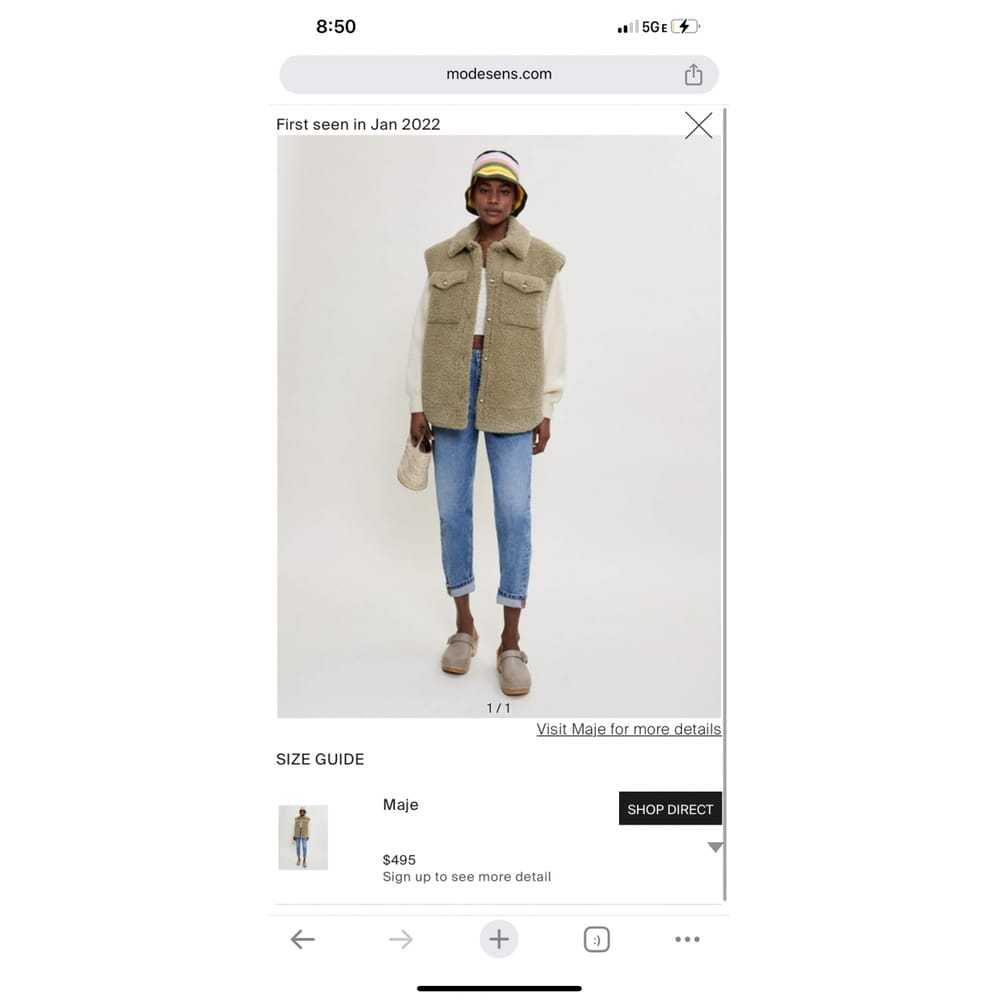 Maje Faux fur jacket - image 6