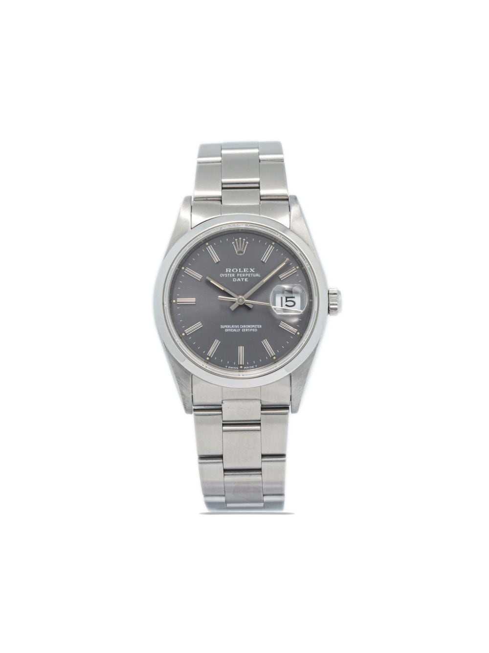 Rolex 1993 pre-owned Oyster Perpetual Date 34mm -… - image 1