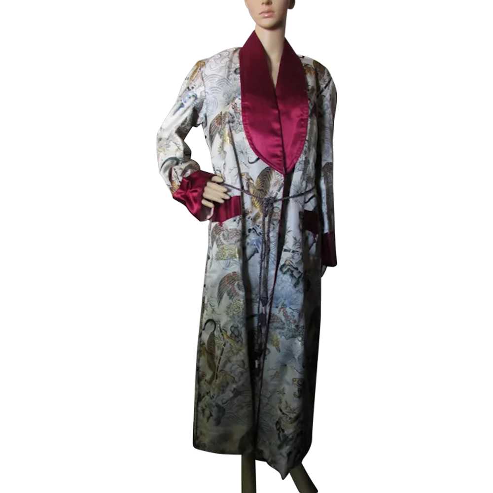 SALE Luxurious Vintage Unisex Robe in Ice Blue Br… - image 1