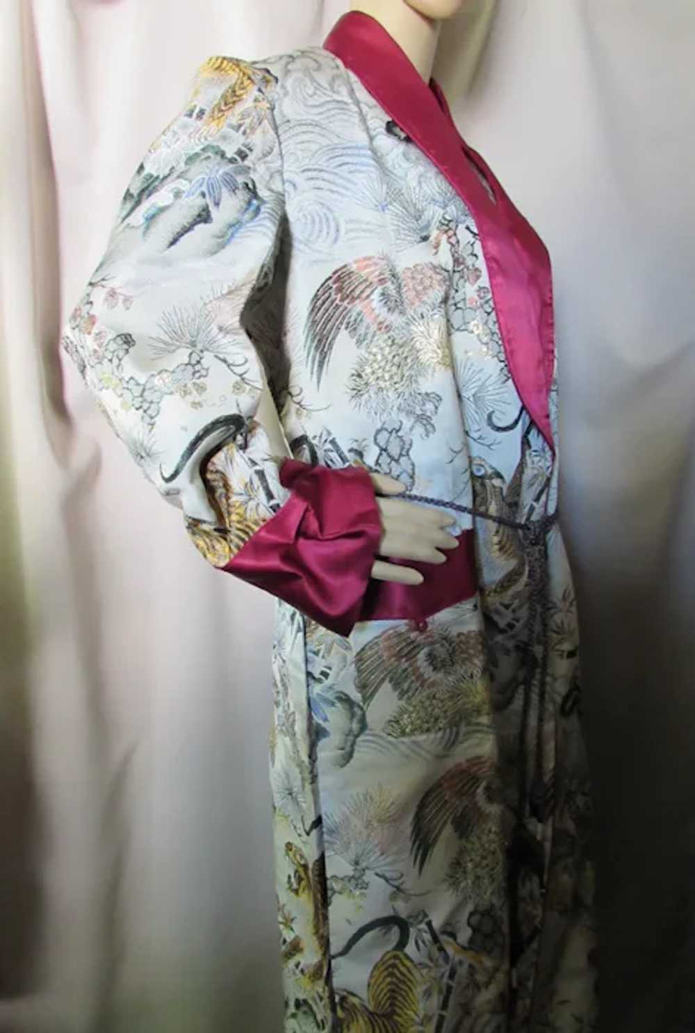 SALE Luxurious Vintage Unisex Robe in Ice Blue Br… - image 4