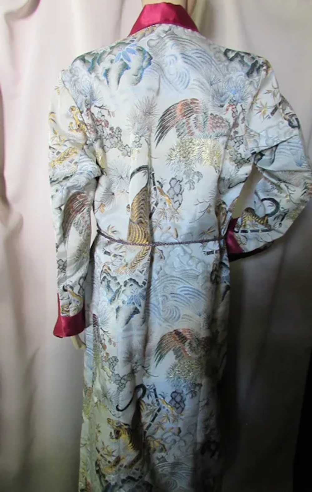 SALE Luxurious Vintage Unisex Robe in Ice Blue Br… - image 6