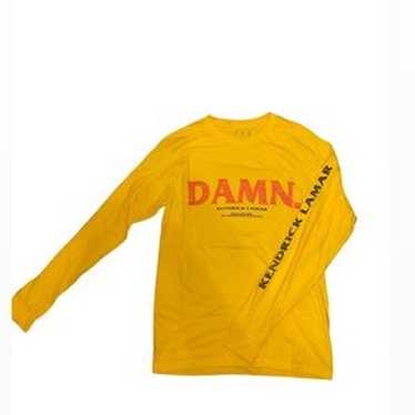 Kendrick Lamar DAMN T.D.E ロンT Kendrick Lamar DAMN Long Sleeve T-Shirt ShirtYellow Size L