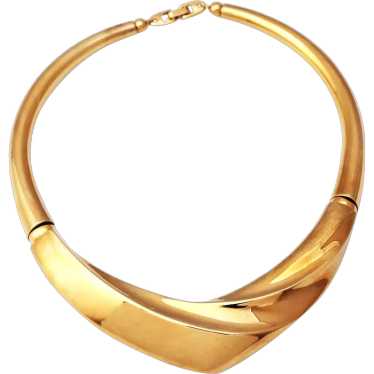 1980s Napier Gold Tone Necklace Collar - image 1